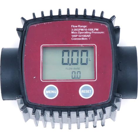 Débitmètre numérique de turbine débitmètre électronique manomètre de pression 2,5 cm entrée/sortie filetage intérieur pour eau liquide, diesel