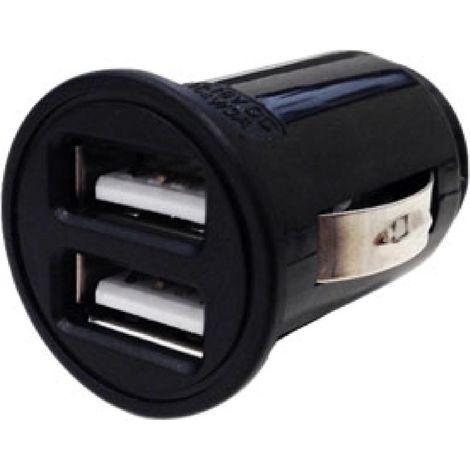 Adaptateur allume-cigare 2 USB 3A noir - Moxie