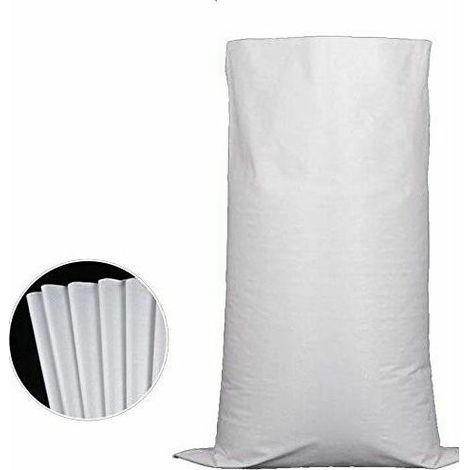 10 construction waste bags, white woven bags 60x100 cm, large capacity construction waste bags, for logistics and transport, building materials or garden waste (1/5)