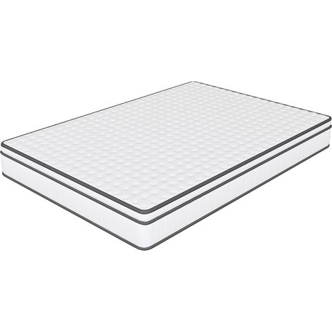Matratze 140x190 cm Taschenfederkern – 25 cm Höhe – 9 Komfortzonen Schaum – Modernes Doppelbett-Modell (1/5)