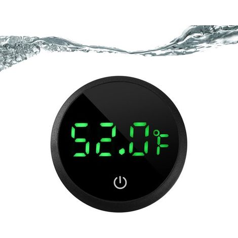 Aquariumzubehör – Digitales Aquariumthermometer – 4,6 x 4,6 x 1,2 cm – LED-Anzeige – Präzisionsthermometer – Für Aquarien – Schwarz (1/5)