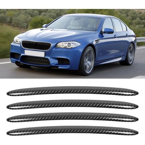 Das 4-teilige Edelstahl-Kohlefaser-Zierleisten-Set für die Außentürgriffe passt für BMW 5er F10/F11/F07/F18 2011-2017 (OC11288). (1/5)