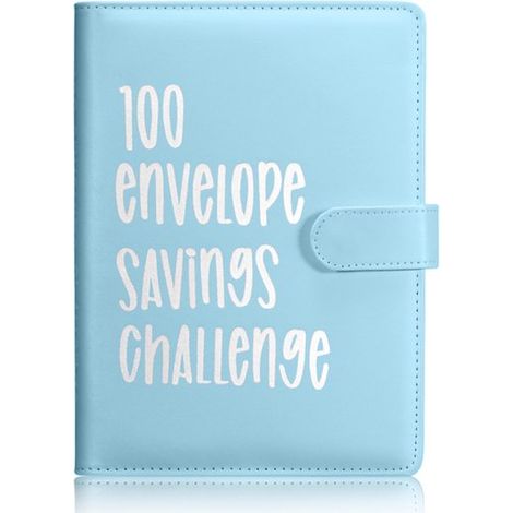 Pochette d'épargne 100 enveloppes - Planificateur de budget - Méthode d'épargne ludique - Défi d'épargne à la maison - Gestion financière - Famille et étudiants - Outil financier - Bleu - A6 - 1 pièce (1/5)