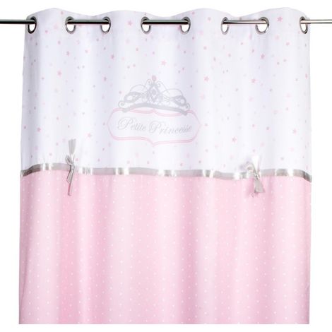 Rideau Princesse Ruban 140x260cm Rose (1/5)