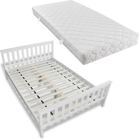 Letto con Materasso in Massello di Pino 140x200 cm vidaXL (1/5)