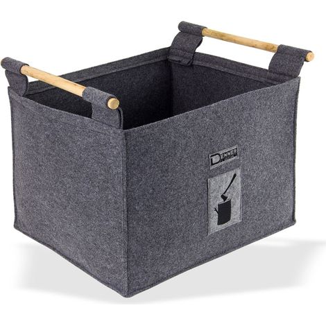 Filz Holzkorb Bregenz 45x41cm 55 Liter Kaminholzkorb Brennholzkorb Feuerholzkorb (1/5)
