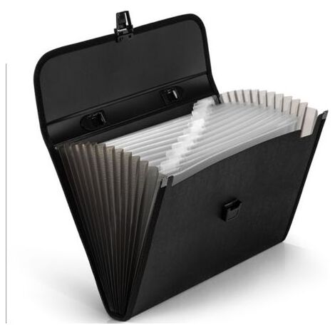 Trieur Document 13 Compartiments en Format A4,Accordéon Classeur avec Couvercle, Extensible Rangement Papier Administratif Trieur Pochette à Soufflet pour Bureau école ou Maison (1/5)