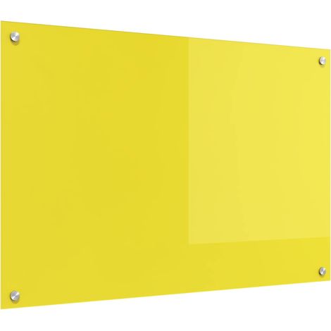 Küchenrückwand Gelb 90 x 60 cm Gehärtetes Glas (1/5)