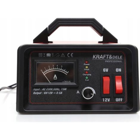 Cargador de coche ajustable de 6 a 12 V, 75 Ah, 5 A (1/5)
