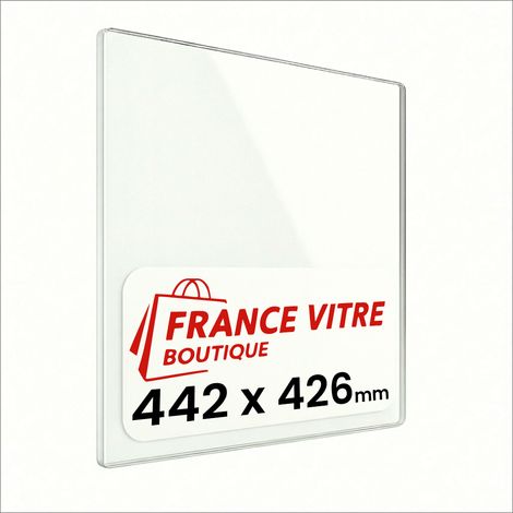 442 x 426 x 4 mm - Vitre de cheminée pour insert et poêle à bois - verre de rechange - France Vitre - jusqu'à 800°C - 426 x 442 x 4 mm (1/5)