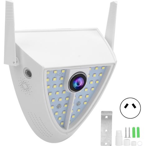 Caméra WiFi 1080P 44 LED, Moniteur de Cour avec Audio Bidirectionnel, Vision Nocturne Couleur, IP65 Étanche, 100-240V (Prise AU) (1/5)