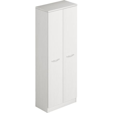 Armadio portascope 180 cm con due ante in legno bianco - Vicenza