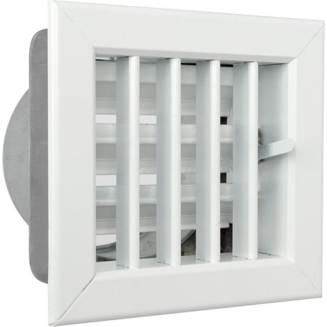 La Ventilazione GCSIB1413100 Griglia transito aria da Incasso per Camini, Alluminio Verniciato Bianco, 140 x 130 mm (1/4)