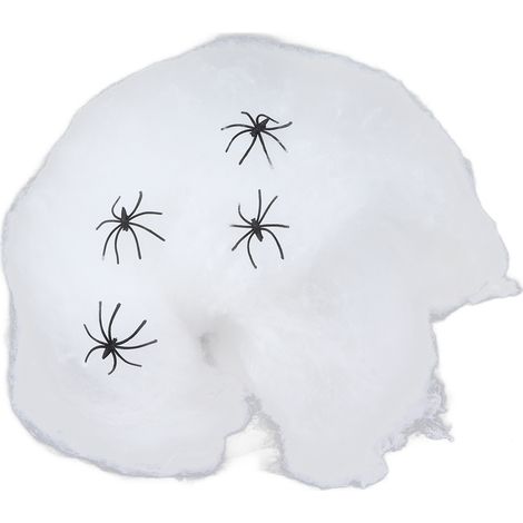 Toile d'araignée réutilisable, effrayante et réaliste, pour décorations d'Halloween en intérieur et en extérieur. (1/5)