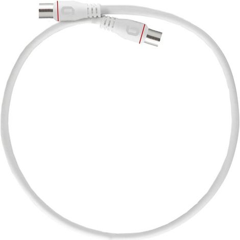 Axing Antenna, SAT Cavo [1x Spina quick a F - 1x Spina quick a F] 0.50 m Con guaina antipiega Bianco