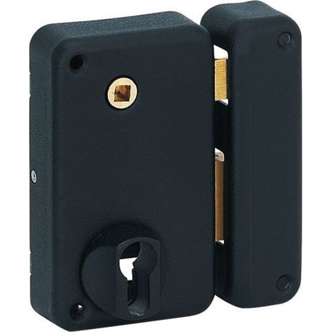 Caja de cerradura empotrada vertical con pestillo de 75 x 130 mm, derecha