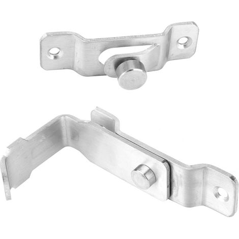Loquet de porte à angle droit 90 degrés en acier inoxydable avec surface brossée pour chambre anti-effraction (1/5)