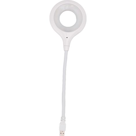 Ortviai Lampe de nuit intelligente avec commande vocale, USB, LED blanc chaud, tête circulaire 360°, 9 cm (1/5)