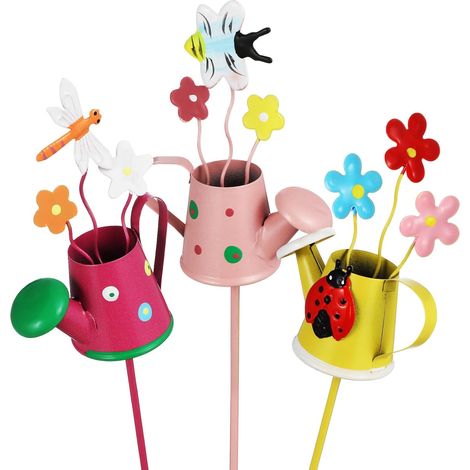 Support Plante Métal - Motifs Fleurs Animaux - Pour Jardin Intérieur Extérieur - Lot de 3 (1/5)