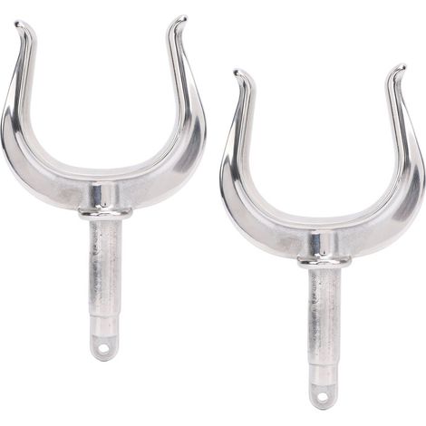 Lot de 2 dames de nage robustes et universelles, en acier inoxydable 316, pour bateau, radeau ou kayak. Tige de 1/2 pouce.