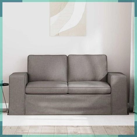 42024387 Canapé Taupe 162 x 80 x 82 cm tissu (1/5)