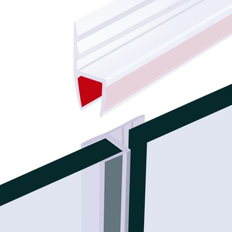 Guarnizione autoadesiva per porta doccia da 2 m, compatibile con vetro di 10 mm di spessore guarnizione per box doccia