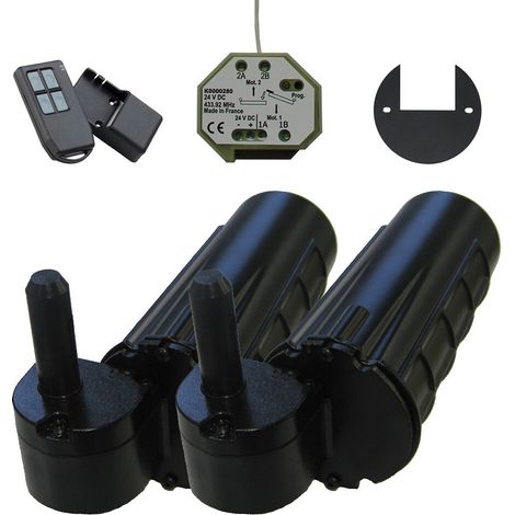 Double motorisation pour volet 1 battant droit SLID'UP URANUS radio - gond Ø 12 mm