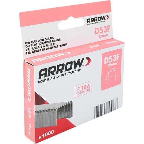 Arrow Tackerklammer Flachtdraht D53F 12 mm Folie 1000 Stück (1/3)