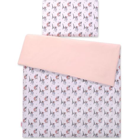 Ropa de cama de algodón para bebé de 2 piezas - Bulldogs blancos (1/4)
