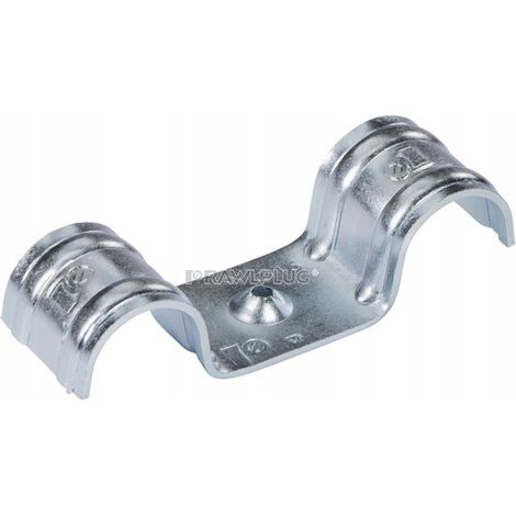 Abrazadera doble de acero galvanizado para cables de Ø8 mm RAWLPLUG