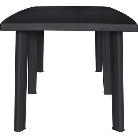 INLIFE Table de jardin Anthracite 216x90x72 cm Plastique (1/5)