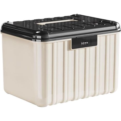 Boîte De Rangement Verrouillable Organisateur Moderne Grande Capacité  Boîte De Rangement Imperméable Avec Serrure Pour Affaires Personnelles Outils Bijoux Clés Maison Bureau