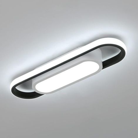 Comely – Plafonnier LED moderne ellipse 24W 3000LM – Lumière blanche froide 6500K – Diffusion homogène – Pour salon, chambre, cuisine, couloir (1/5)
