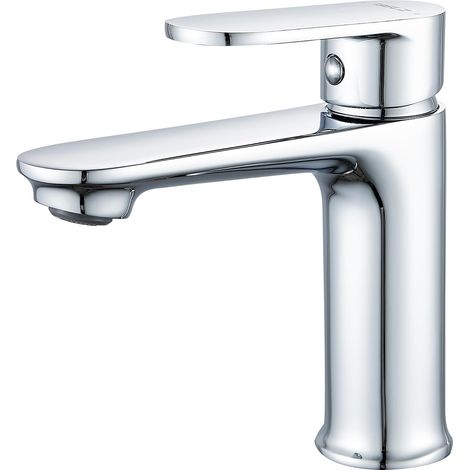1 Robinet Salle De Bain, Laiton, Chromé, Bec Courbé, Aérateur Anti-éclaboussures, Pour Lavabo (1/5)