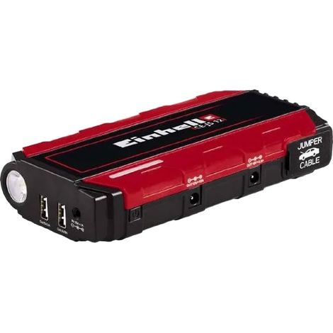 Einhell Jump-Start - Power Bank CE-JS 12/1 (12 V, Starthilfe, Energiestation, LiPo-Akku 3x3700 mAh, LED-Ladezustandsanzeige, LED-Leuchte, 12V/200A , inkl. USB Micro/Mini/Typ C) (1/5)