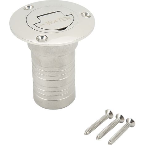 Tappo di riempimento per ponte di imbarcazioni con cappuccio senza chiave, in acciaio inox lucidato a specchio, per barche, yacht, caravan, acqua. (1/5)