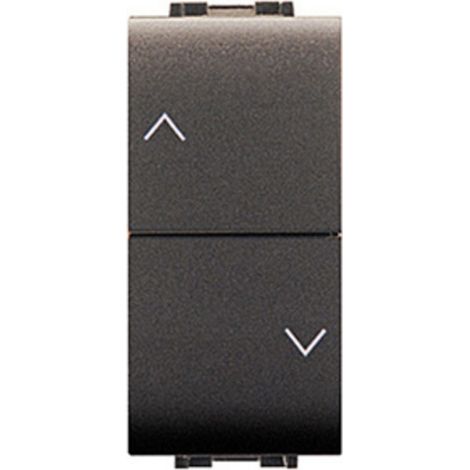LIFE 4022 DOPPIO PULSANTE P/TAPPARELLE GRIGIO A- ELETTROCANALI- 1,0 pz