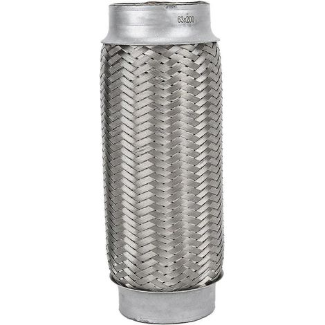 Tuyau flexible d'échappement 2,5 x 8 pouces en acier inoxydable tressé, joint flexible universel pour voiture (1/4)