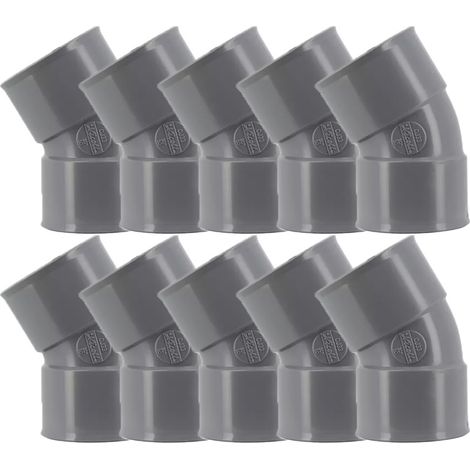 10 coudes PVC évacuation Ø50 Femelle Femelle 30° - Nicoll (1/4)