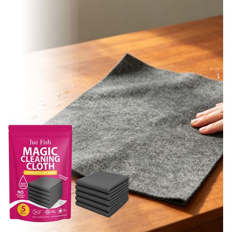 Magic Cleaning Cloth for Everyday Household Cleaning: Dust Removal, Cleansing, Shiny, Lint-Free, Soft, and Watermark-Free -- 5 pieces -- BIEMMEDUE (1/5)