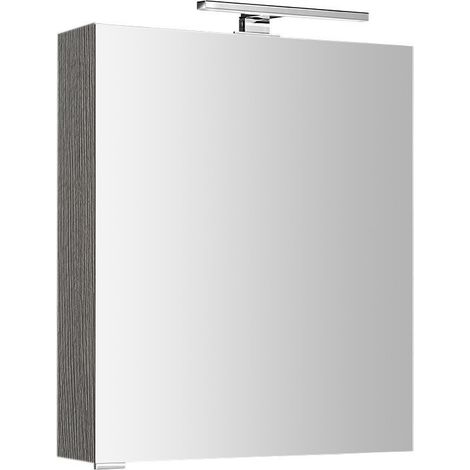Armoire à miroir MIRRÖ avec éclairage LED, 60x70x16cm, gauche/droite, chêne argenté (1/5)