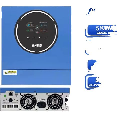 Inverter solare, onda sinusoidale pura, doppia capacità di uscita, ANJ-5KW-48V-WIFI (1/2)