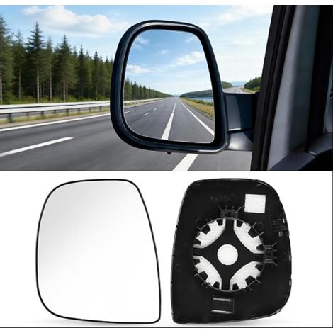 Compatible avec Verre Rétroviseur 2012-2023 2019-2023 3/ 3 Miroir Rétroviseur Chauffant 1608181280-Gauche (1/2)