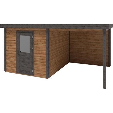 Casetta da giardino in legno Rava 5.06x3.09 m - 15.63 m2 - 28 mm - impregnata - 000144 (1/3)