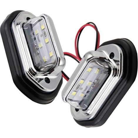 2 Stück LED-Kennzeichenbeleuchtung, wasserdicht, hinten für Autos, UTVs und Anhänger, LED-Kennzeichenbeleuchtung (1/5)