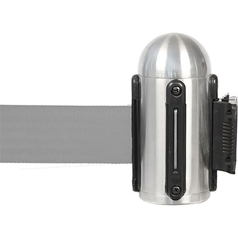 Accroche murale à corde rétractable grise - acier inoxydable - kit de fixation au mur inclus - 210cm - Securit