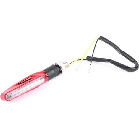 Clignotant Moto - 9 LED Par Unité - Tension 12 V - Couleur Lumière Ambre - Universel Pour Motocyclette - 4 Pièces (1/4)