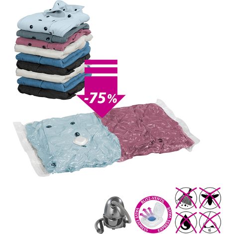 WENKO Vakuum Beutel Set 6-teilig, 6-teilig, Transparent, Polyethylen transparent, Polyamid transparent, Polypropylen weiß (1/5)