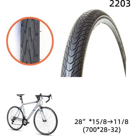 Cache-pneu Pour Roue De Vélo 28" X 1 5/8 - 1 1/8 700 X 28-32 2203 (1/3)