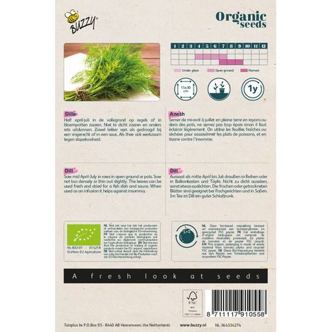 Buzzy Organic Aneth - Bio Semences - Ca. 2 gr (Livraison